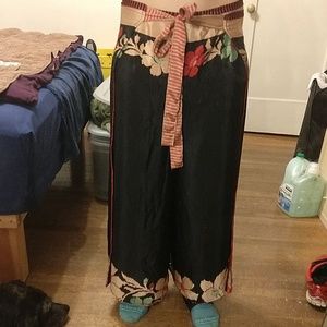 Silk Thai wrap style reversible pants